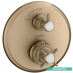 Hansgrohe - Hansgrohe Axor Montreux Ankastre Termostatik Duş Bataryası, Mat Bronz (Sıva Üstü Grubu)