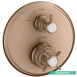 Hansgrohe - Hansgrohe Axor Montreux Ankastre Termostatik Duş Bataryası, Mat Kırmızı Altın (Sıva Üstü Grubu)