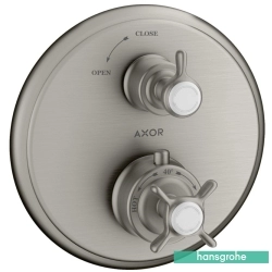 Hansgrohe - Hansgrohe Axor Montreux Ankastre Termostatik Duş Bataryası, Paslanmaz Çelik (Sıva Üstü Grubu)
