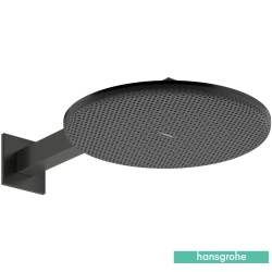 Hansgrohe - Hansgrohe Raindance Alive S 300 2 Jet Yuvarlak Tepe Duşu, EcoSmart Özellikli, Mat Siyah Krom (Duvardan Dirsek Dahil)
