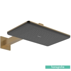 Hansgrohe - Hansgrohe Raindance Alive Q 210 2 Jet Dikdörtgen Tepe Duşu, EcoSmart Özellikli, Mat Bronz (Duvardan Dirsek Dahil)
