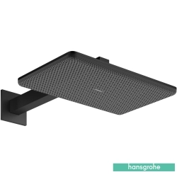 Hansgrohe - Hansgrohe Raindance Alive Q 210 2 Jet Dikdörtgen Tepe Duşu, EcoSmart Özellikli, Satin Siyah (Duvardan Dirsek Dahil)