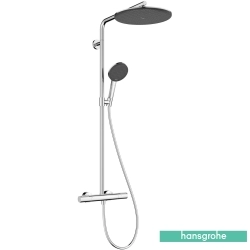 Hansgrohe - Hansgrohe Raindance Alive S Pro 300 1 Jet Termostatik Duş Bataryalı Duş Kolonu, EcoSmart Özellikli (Yuvarlak Tepe Duşlu)