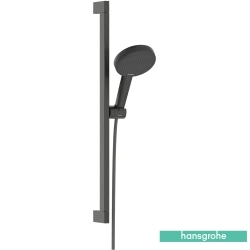 Hansgrohe - Hansgrohe Raindance Alive Select S 65 Sürgülü Duş Seti (3 Akışlı) EcoSmart Özellikli, Mat Siyah Krom