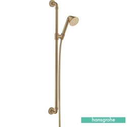 Hansgrohe - Hansgrohe Axor Showers/Front 92 Sürgülü Duş Seti (Tek Akışlı) EcoSmart Özellikli, Mat Bronz