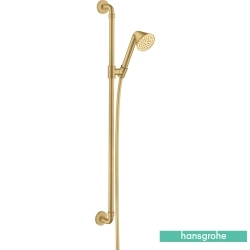 Hansgrohe - Hansgrohe Axor Showers/Front 92 Sürgülü Duş Seti (Tek Akışlı) EcoSmart Özellikli, Mat Altın