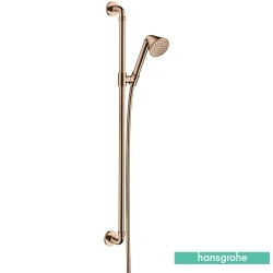 Hansgrohe - Hansgrohe Axor Showers/Front 92 Sürgülü Duş Seti (Tek Akışlı) EcoSmart Özellikli, Parlak Kırmızı Altın