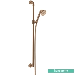 Hansgrohe - Hansgrohe Axor Showers/Front 92 Sürgülü Duş Seti (Tek Akışlı) EcoSmart Özellikli, Mat Kırmızı Altın