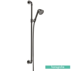 Hansgrohe - Hansgrohe Axor Showers/Front 92 Sürgülü Duş Seti (Tek Akışlı) EcoSmart Özellikli, Parlak Siyah Krom