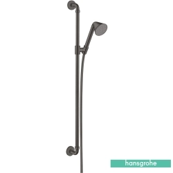 Hansgrohe - Hansgrohe Axor Showers/Front 92 Sürgülü Duş Seti (Tek Akışlı) EcoSmart Özellikli, Mat Siyah Krom