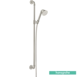 Hansgrohe - Hansgrohe Axor Showers/Front 92 Sürgülü Duş Seti (Tek Akışlı) EcoSmart Özellikli, Paslanmaz Çelik