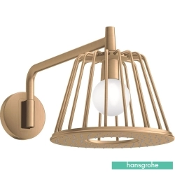Hansgrohe - Hansgrohe Axor Showers/Front Axor 240 2jet Tepe Duşu Duş Dirseği Dahil, Mat Bronz