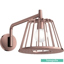 Hansgrohe - Hansgrohe Axor Showers/Front Axor 240 2jet Tepe Duşu Duş Dirseği Dahil, Parlak Kırmızı Altın