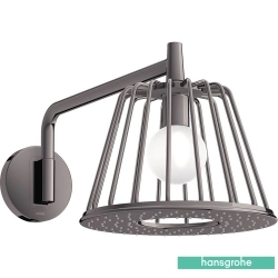 Hansgrohe - Hansgrohe Axor Showers/Front Axor 240 2jet Tepe Duşu Duş Dirseği Dahil, Parlak Siyah Krom