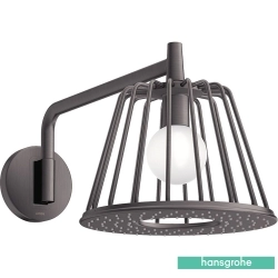 Hansgrohe - Hansgrohe Axor Showers/Front Axor 240 2jet Tepe Duşu Duş Dirseği Dahil, Mat Siyah Krom