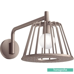 Hansgrohe - Hansgrohe Axor Showers/Front Axor 240 2jet Tepe Duşu Duş Dirseği Dahil, Mat Nikel