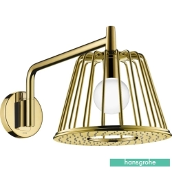 Hansgrohe - Hansgrohe Axor Showers/Front Axor 240 2jet Tepe Duşu Duş Dirseği Dahil, Parlak Altın
