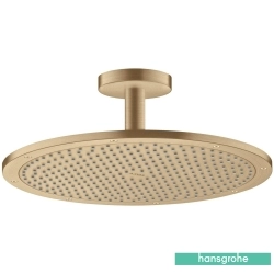 Hansgrohe - Hansgrohe Axor ShowerSolutions 350 1 Jet Yuvarlak Tepe Duşu, Mat Bronz (Tavandan Dirsek Dahil)