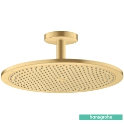 Hansgrohe - Hansgrohe Axor ShowerSolutions 350 1 Jet Yuvarlak Tepe Duşu, Mat Altın (Tavandan Dirsek Dahil)