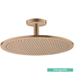 Hansgrohe - Hansgrohe Axor ShowerSolutions 350 1 Jet Yuvarlak Tepe Duşu, Mat Kırmızı Altın (Tavandan Dirsek Dahil)
