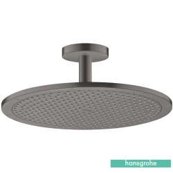 Hansgrohe - Hansgrohe Axor ShowerSolutions 350 1 Jet Yuvarlak Tepe Duşu, Mat Siyah Krom (Tavandan Dirsek Dahil)