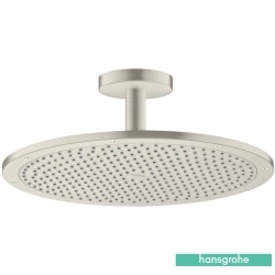 Hansgrohe - Hansgrohe Axor ShowerSolutions 350 1 Jet Yuvarlak Tepe Duşu, Paslanmaz Çelik (Tavandan Dirsek Dahil)