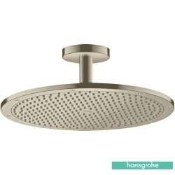 Hansgrohe - Hansgrohe Axor ShowerSolutions 350 1 Jet Yuvarlak Tepe Duşu, Mat Nikel (Tavandan Dirsek Dahil)