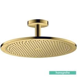 Hansgrohe - Hansgrohe Axor ShowerSolutions 350 1 Jet Yuvarlak Tepe Duşu, Parlak Altın (Tavandan Dirsek Dahil)
