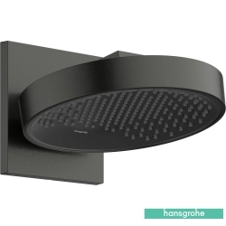 Hansgrohe - Hansgrohe Rainfinity 250 1 Jet Yuvarlak Tepe Duşu, Mat Siyah Krom (Duvardan Dirsek Dahil)