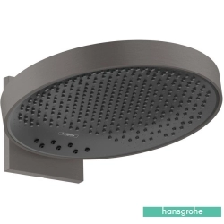 Hansgrohe - Hansgrohe Rainfinity 360 3 Jet Yuvarlak Tepe Duşu, Mat Siyah Krom (Duvardan Dirsek Dahil)
