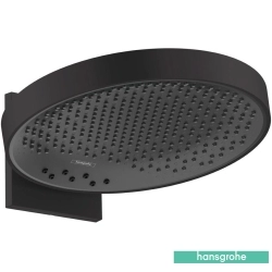 Hansgrohe - Hansgrohe Rainfinity 360 3 Jet Yuvarlak Tepe Duşu, Satin Siyah (Duvardan Dirsek Dahil)