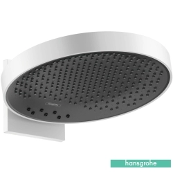 Hansgrohe - Hansgrohe Rainfinity 360 3 Jet Yuvarlak Tepe Duşu, Satin Beyaz (Duvardan Dirsek Dahil)