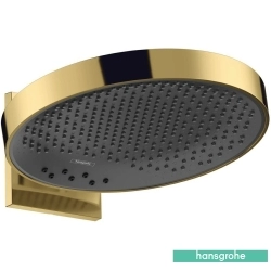 Hansgrohe - Hansgrohe Rainfinity 360 3 Jet Yuvarlak Tepe Duşu, Parlak Altın (Duvardan Dirsek Dahil)