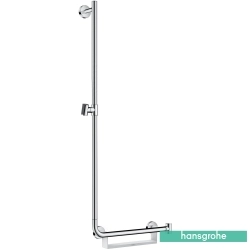 Hansgrohe - Hansgrohe Unica Comfort 110 cm Duş Sürgüsü, Beyaz/Krom (Sol)