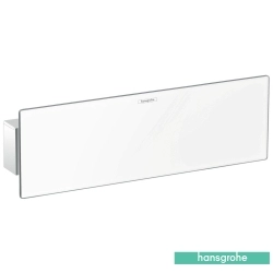 Hansgrohe - Hansgrohe FixFit Porter 300 Gönye Çıkış Dirseği-Çek Valfli, Beyaz/Krom (Duş Askısı ve Rafı İle)