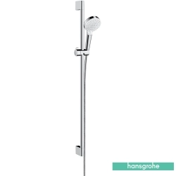 Hansgrohe - Hansgrohe Crometta Vario 90 2 Jet Sürgülü Duş Seti, Beyaz/Krom