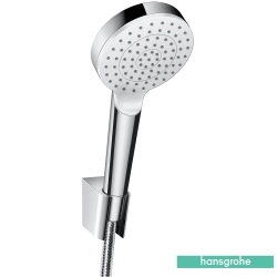 Hansgrohe - Hansgrohe Crometta Porter 100 1 Jet EcoSmart El Duşu Seti, Beyaz/Krom