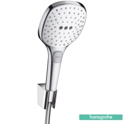 Hansgrohe - Hansgrohe Raindance Select El Duş Takımı, 3 Fonksiyonlu, 160 cm Duş Hortumu İle Birlikte, Beyaz/Krom