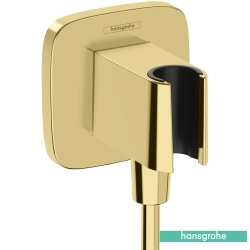Hansgrohe - Hansgrohe FixFit Q Duş Askılı Çıkış Dirseği, Parlak Altın