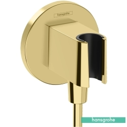 Hansgrohe - Hansgrohe FixFit S Duş Askılı Çıkış Dirseği, Parlak Altın