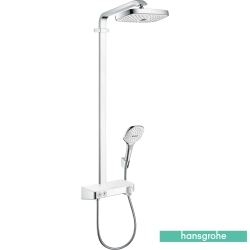 Hansgrohe - Hansgrohe Raindance Select E 300 2jet Duş Kolonu, Beyaz/Krom