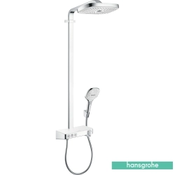 Hansgrohe - Hansgrohe Raindance Select E Termostatik Bataryalı Duş Kolonu, Beyaz/Krom