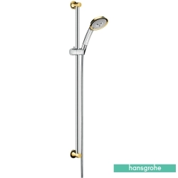 Hansgrohe - Hansgrohe Raindance Classic 100 Air Sürgülü Duş Seti, Krom/Altın (3 Akışlı)