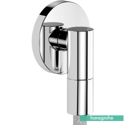 Hansgrohe - Hansgrohe FixFit Fine S Gönye Çıkış Dirseği-Çek Valfli (Round)