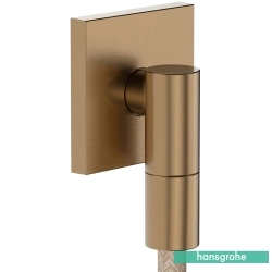 Hansgrohe - Hansgrohe FixFit Fine E Gönye Çıkış Dirseği-Çek Valfli, Mat Bronz (Square)