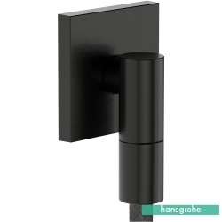 Hansgrohe - Hansgrohe FixFit Fine E Gönye Çıkış Dirseği-Çek Valfli, Mat Siyah Krom (Square)