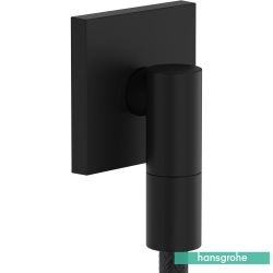 Hansgrohe - Hansgrohe FixFit Fine E Gönye Çıkış Dirseği-Çek Valfli, Satin Siyah (Square)