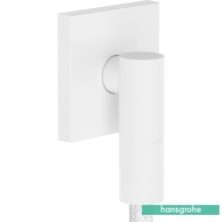 Hansgrohe - Hansgrohe FixFit Fine E Gönye Çıkış Dirseği-Çek Valfli, Satin Beyaz (Square)