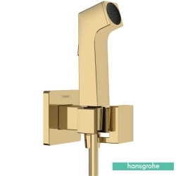 Hansgrohe - Hansgrohe Bidette Taharet Spreyi 28 1 Jet Duvardan Askılı Set, Parlak Altın (EcoSmart, Tek Su Girişli, SoftSquare)