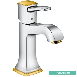 Hansgrohe - Hansgrohe Metropol Classic 110 Lavabo Bataryası, Sifon Kumandalı, Krom/Altın (EcoSmart)
